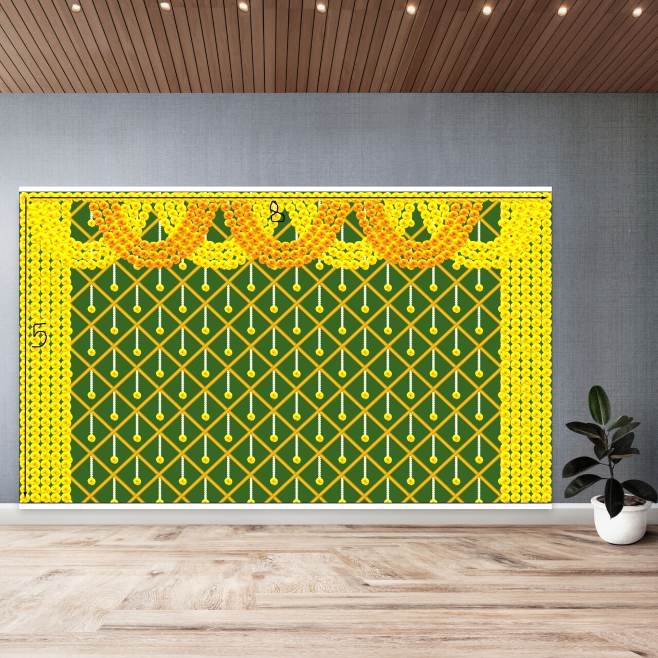Marigold Backdrop Pooja Backdrop Cloth Backdrop Pooja Cloth marigold-backdrop-pooja-backdrop-cloth-backdrop-pooja-cloth